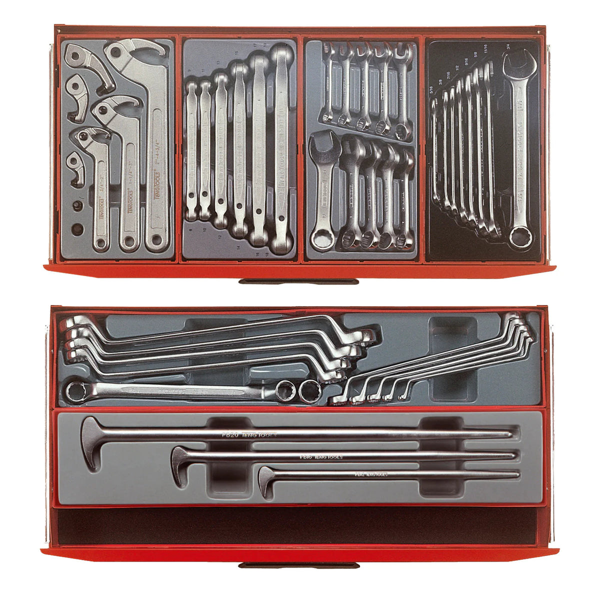 Teng Tools 1001-Piece Black Mega Master Hybrid Hand Tool Set - TCMM1001BK