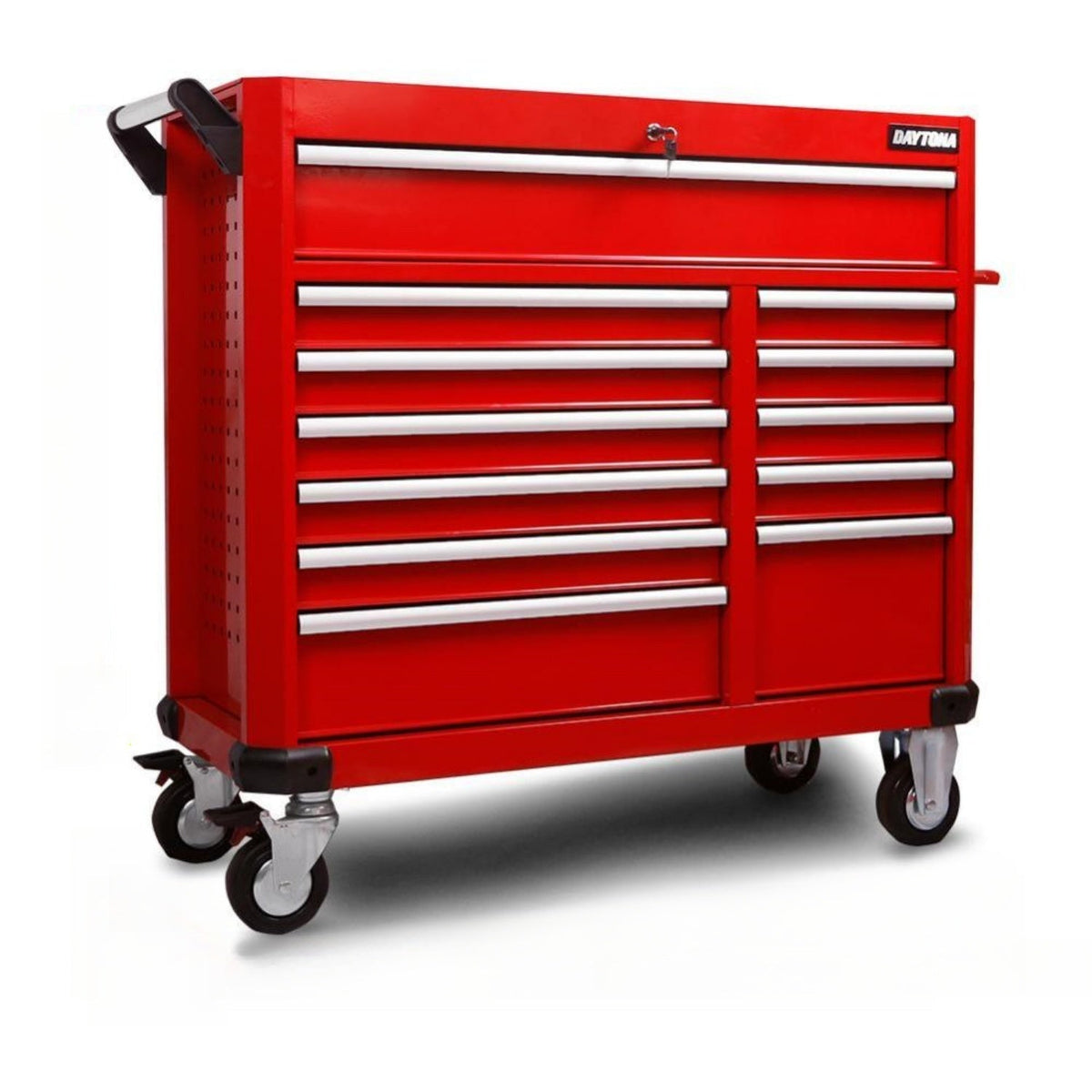 Daytona D655PS 655-Piece Machinery Tool Set with 43-Inch 12-Drawer Red Roller Cabinet