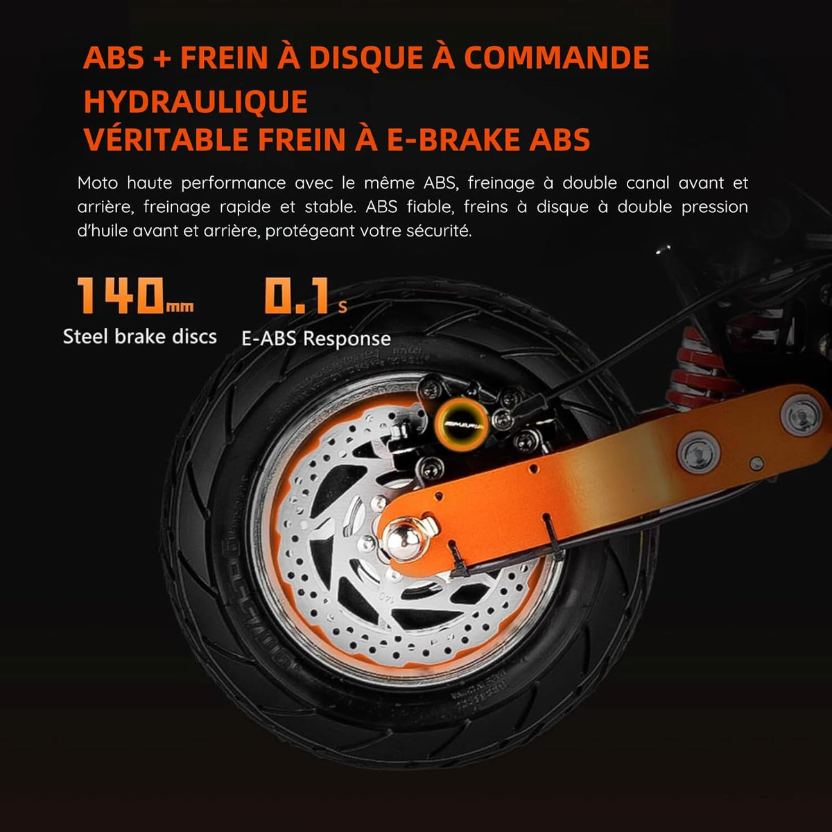 E Scooter mit Straßenzulassung, 80-100 KM Reichweite, 48V 15Ah, 10 Zoll Offroad Luftreifen, ABE Elektroroller mit Doppelter Stoßdämpfung, Faltbarer E Roller Offroad Belastung bis 150 KG, LED, App
